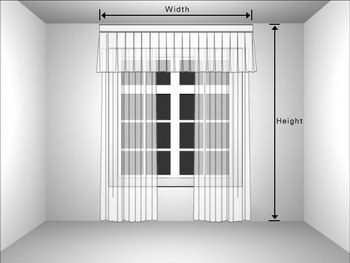 measurement of window treatment with valance
